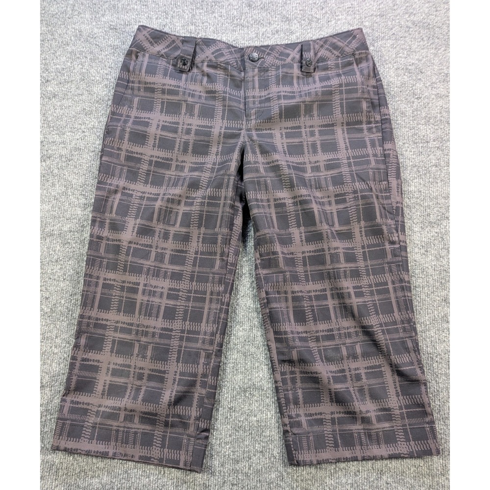 Under Armour Performance Capris Women's Size 8 Black/Gray Pockets